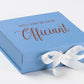 Will You Be our Officiant? Proposal Box Light Blue w/ white Bow- No