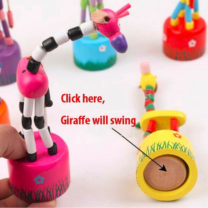 Baby Learning Toys Wooden Dancing Giraffes Toy Kids Intellectual