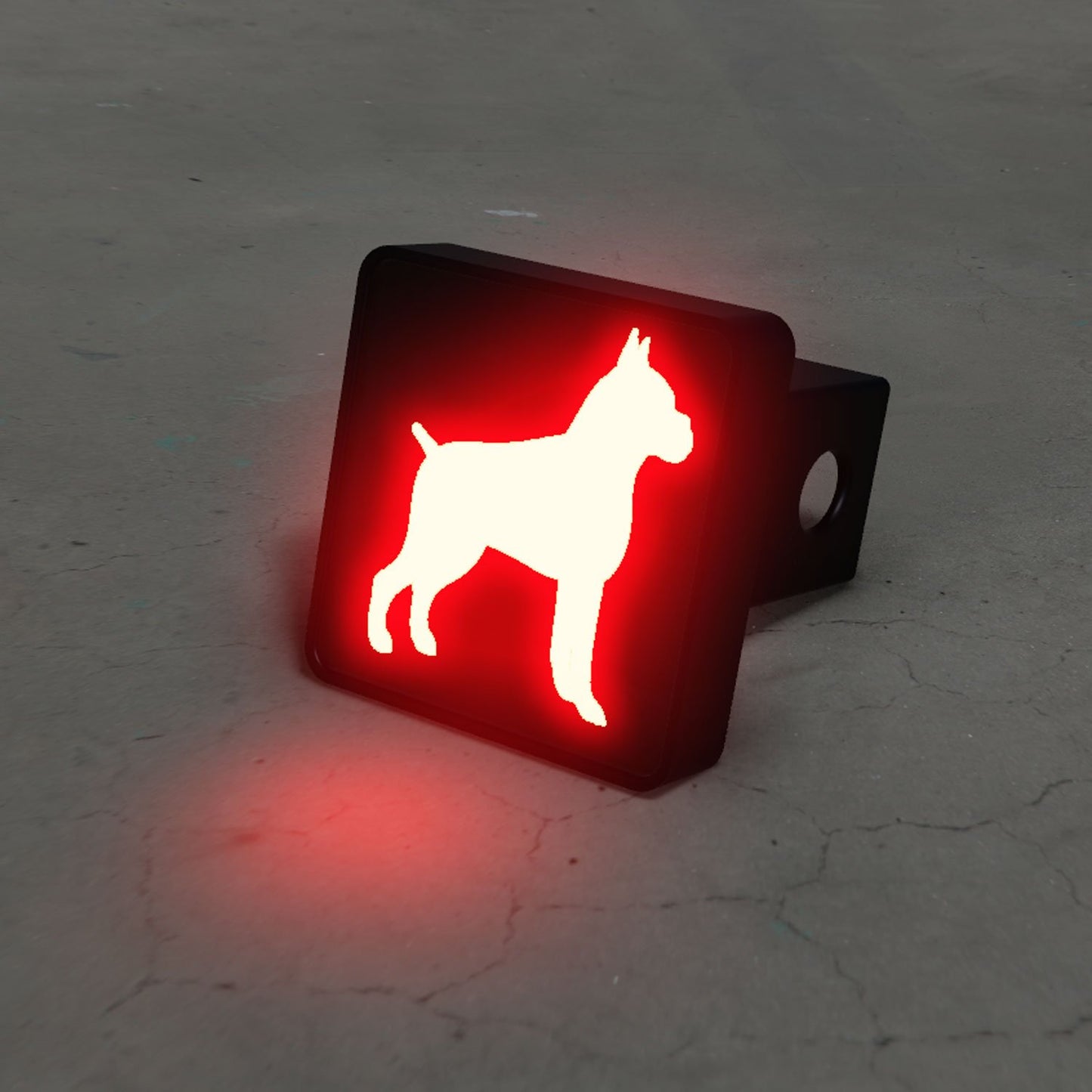 Boxer Silhouette LED Hitch Cover - Brake Light