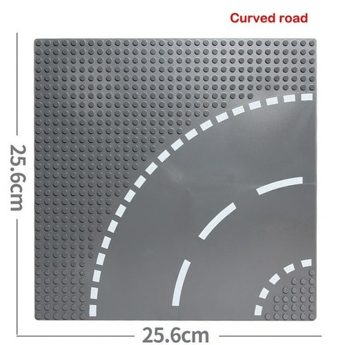 Building Blocks Base Plates Road Plate Straight Crossroad Curve Block