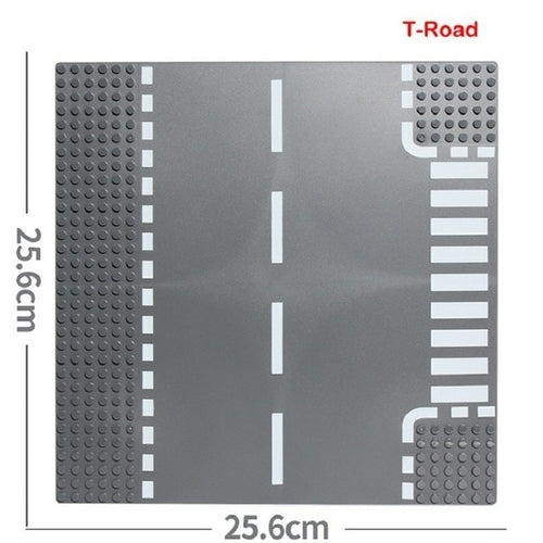 Building Blocks Base Plates Road Plate Straight Crossroad Curve Block