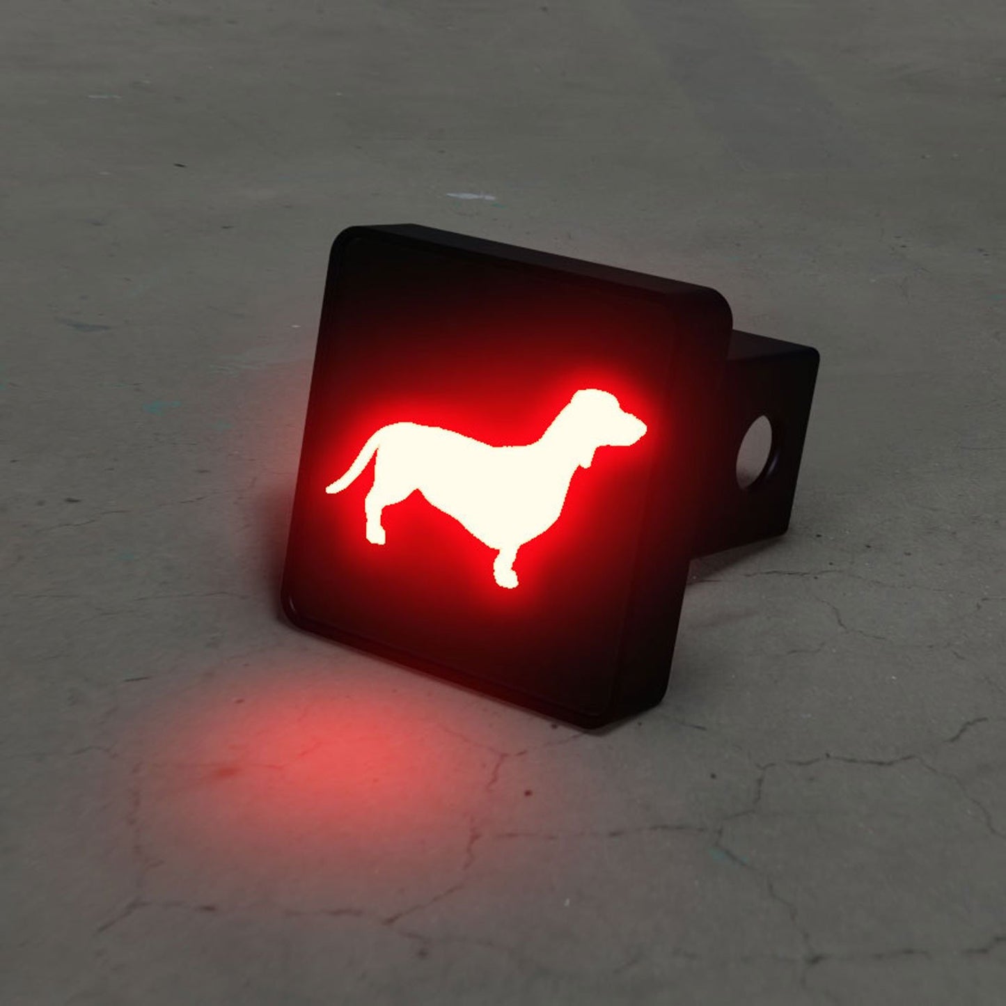 Daschound Silhouette LED Hitch Cover - Brake Light