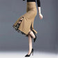 Fairyshely 2022 Women Spring Summer Irregular Mesh Skirt Band Splice