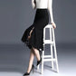 Fairyshely 2022 Women Spring Summer Irregular Mesh Skirt Band Splice