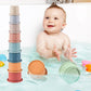Funny Stacking Cup Bathtub Toy Science Toy Stacking Ring Tower