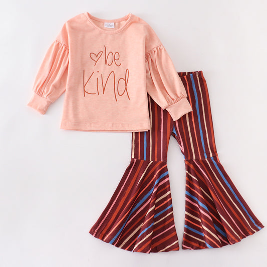 Girlymax Autumn Fall Baby Girls Long Short Sleeve Floral Stripe