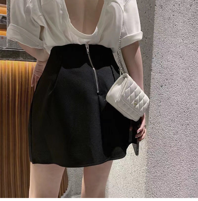 Kusahiki Korea 2022 Summer New High Waist Woman Shorts Fashion Solid