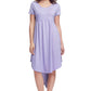 Mauve Short Sleeve High Low Casual Swing Dress