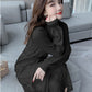 Maxi Dresses For Women Party Long Sleeve Midi Patchwork Knitted
