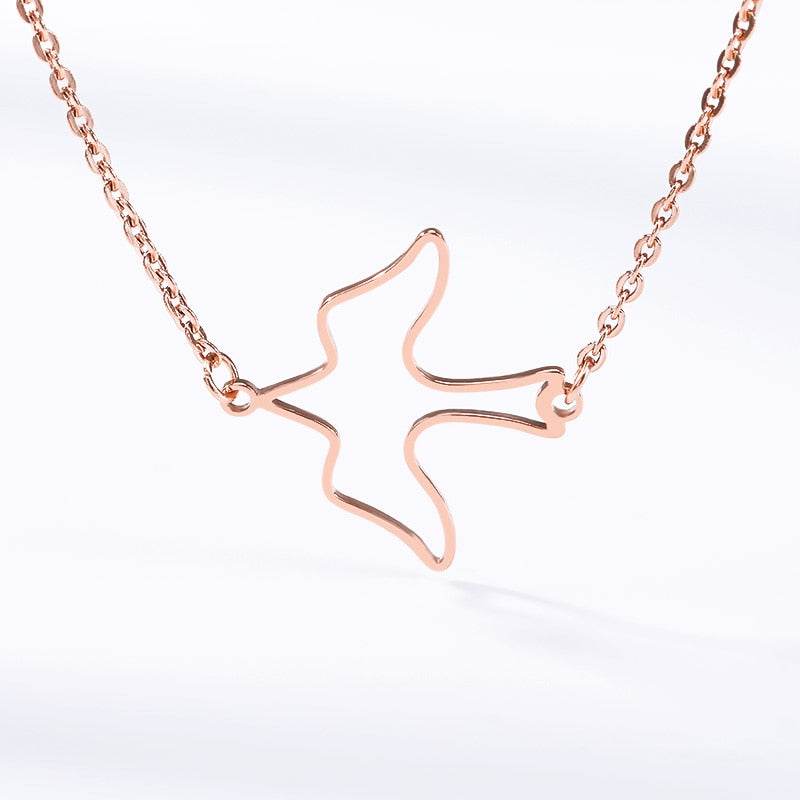 Minimalist Swallow Choker Necklace Cute Sweet