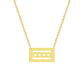 Minimalistic Chicago Flag Pendant Necklace Tattoo
