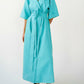 Cotton Linen Long Wrap Summer Dress