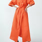 Cotton Linen Long Wrap Summer Dress