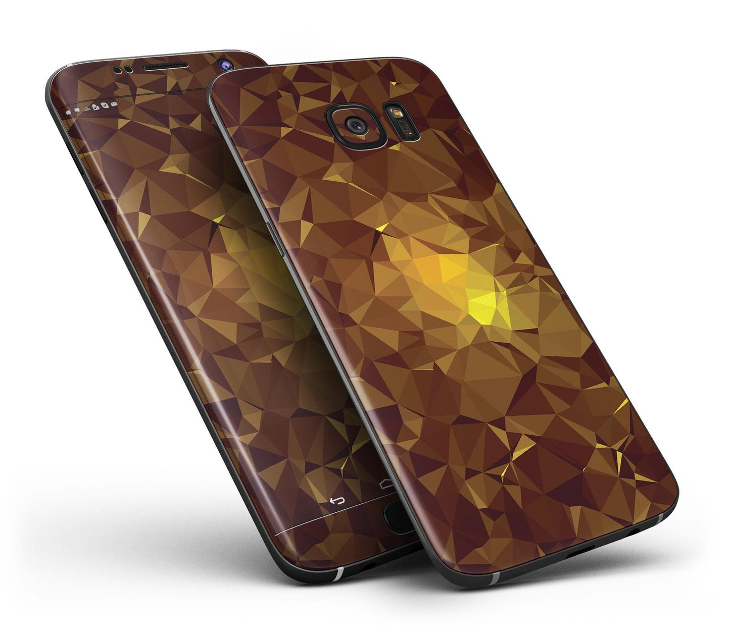 Orange Geometric V16 - Full Body Skin-Kit for the Samsung Galaxy S7 or