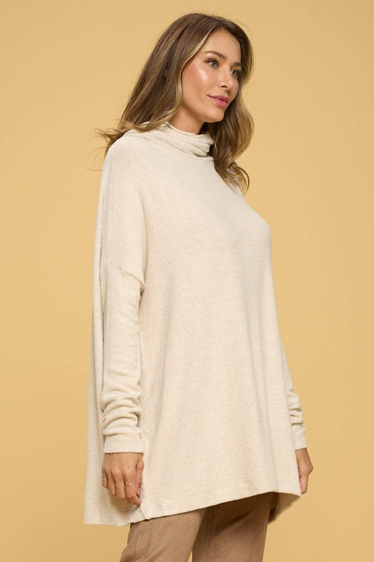 Long Sleeve Open Back Pullover Top