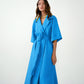Cotton Linen Long Wrap Summer Dress