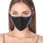 FASHION MASK 101 BLACK SEQUINS FACE MASK DOUBLE LAYER
