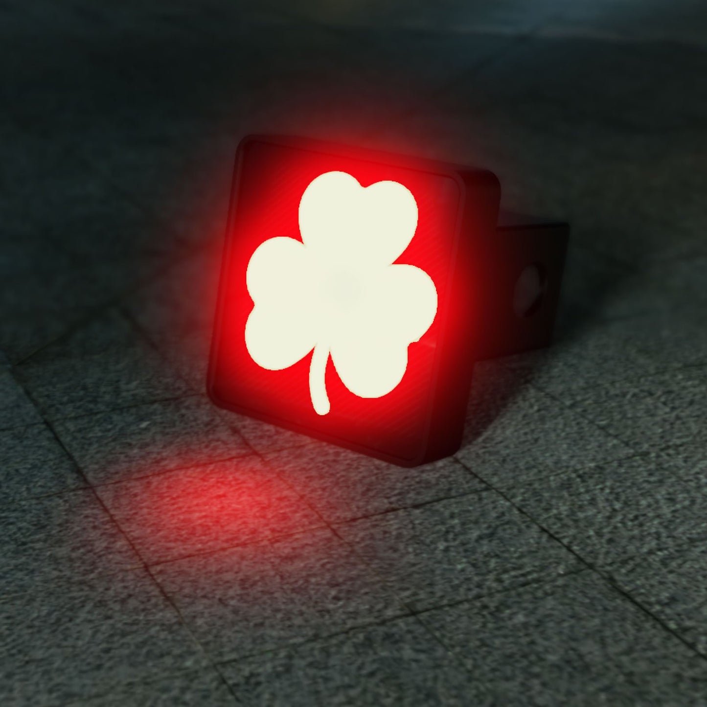 Dual Color Changing Clover Shamrock LED Hitch Cover - Third Brake