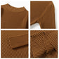 Simple Basic Autumn Winter A-line Thick Sweater Dress Women Elegant