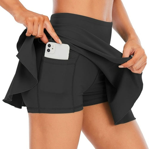 Summer Short Pants Women Sports Tennis Skirt Nude Skin Friendly Fabric