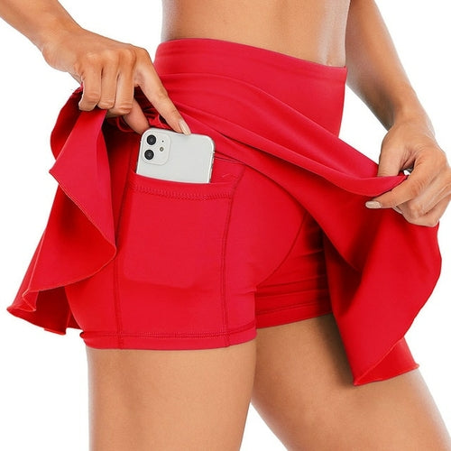 Summer Short Pants Women Sports Tennis Skirt Nude Skin Friendly Fabric