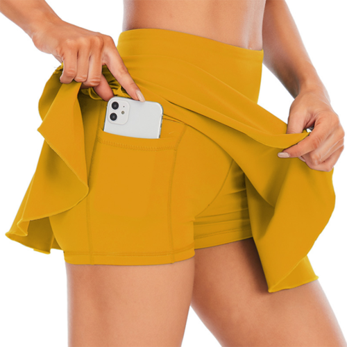 Summer Short Pants Women Sports Tennis Skirt Nude Skin Friendly Fabric