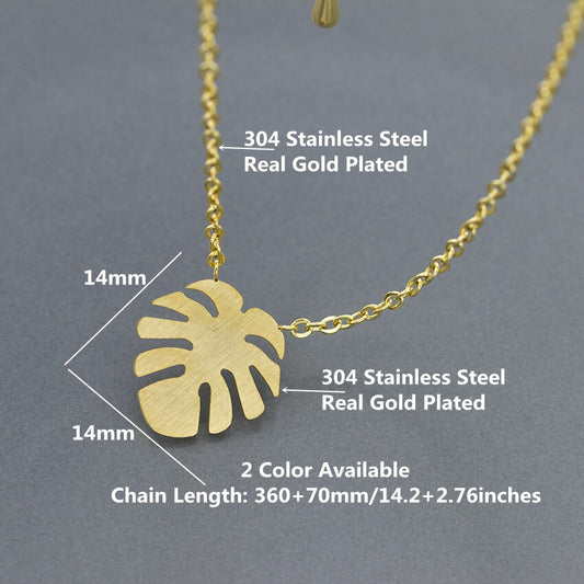 Summer Style Tropical Leaf Necklace Women Choker