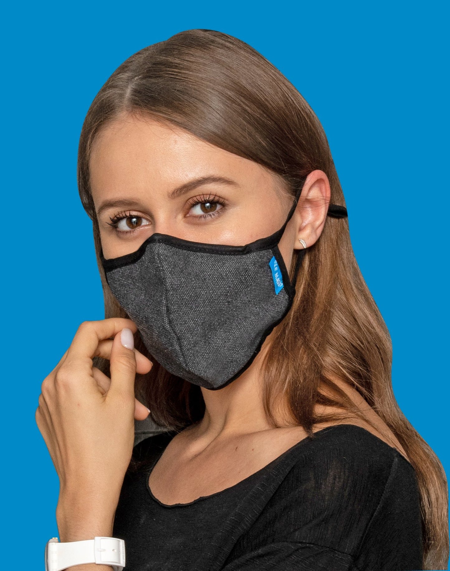 Dark Blue Canvas Mask