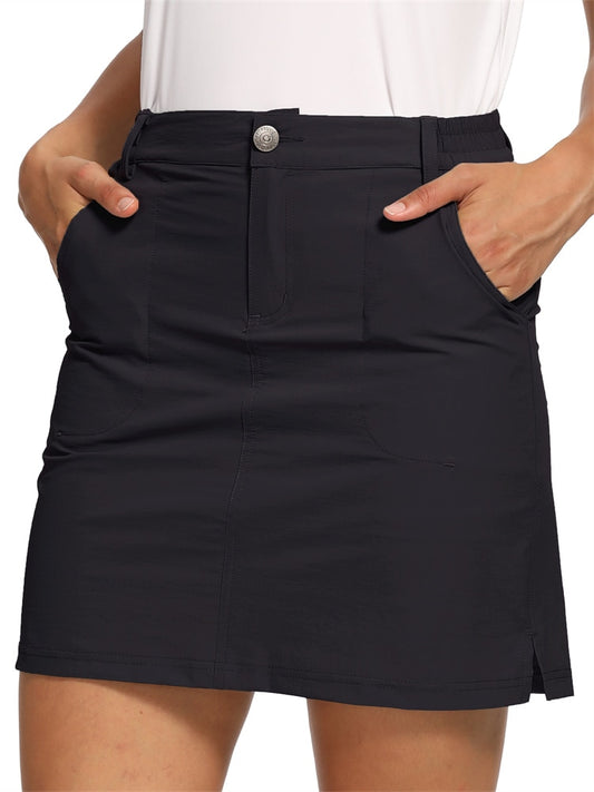 Women Outdoor Skort Golf Skort Skorts Skirt UPF 50+ Quick Dry Zip