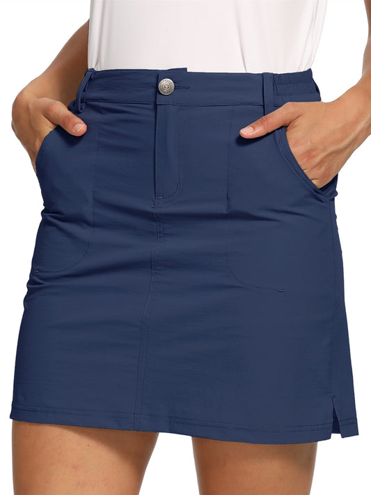 Women Outdoor Skort Golf Skort Skorts Skirt UPF 50+ Quick Dry Zip