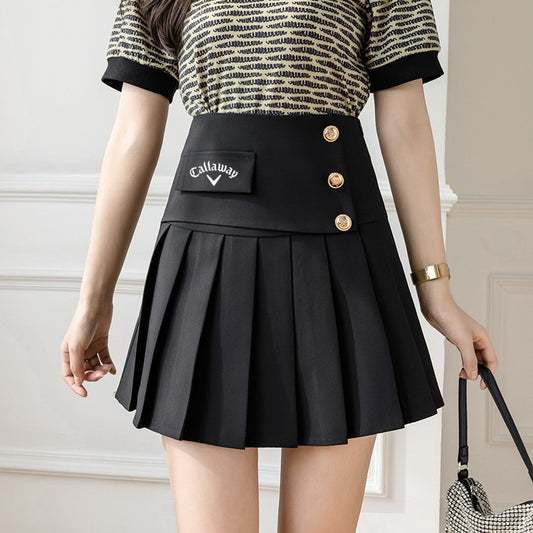 Women's Golf Skirts with Safety Pants Fashion A line Pleated Skirt