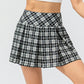 Women's Plaid Sports Short Pleated Skirt Outdoor Running Dance Yoga