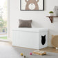Designer Cat Litter Box Enclosure Hidden Washroom Bench Ottoman