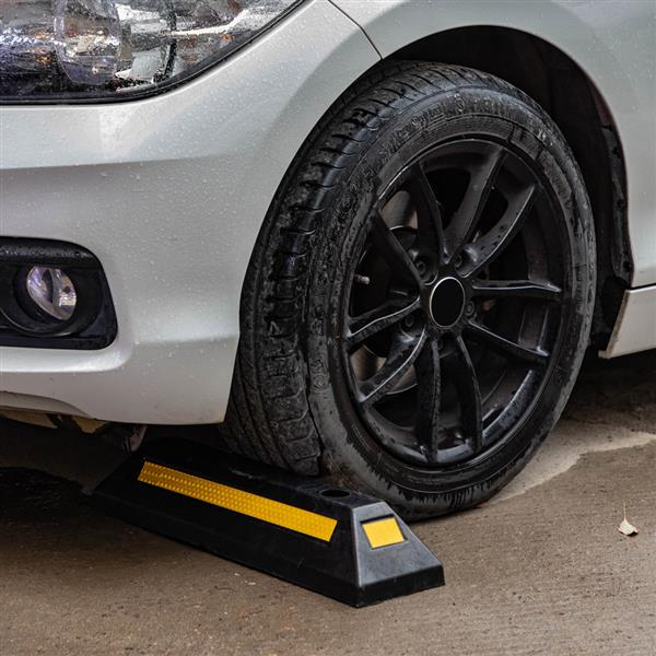 Heavy Duty Rubber Parking Curb Car Wheel Chock