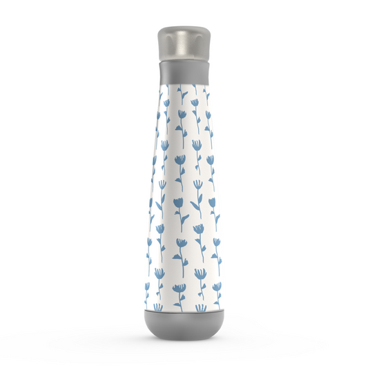 Light Blue Flower Water Bottle