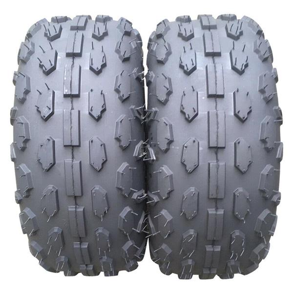 Pair of ATV Go Kart Tires 145/70-6 Rated Black rubber