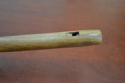 Hand Carved Brown Wood Whistle Flute 12"