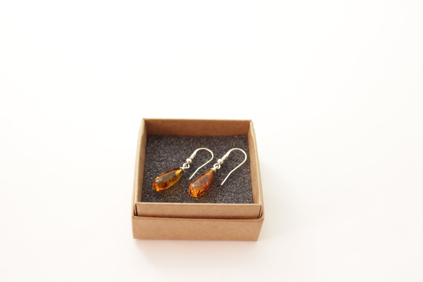 Baltic Amber Jewelry - Drop Earrings with Sterling Silber 925