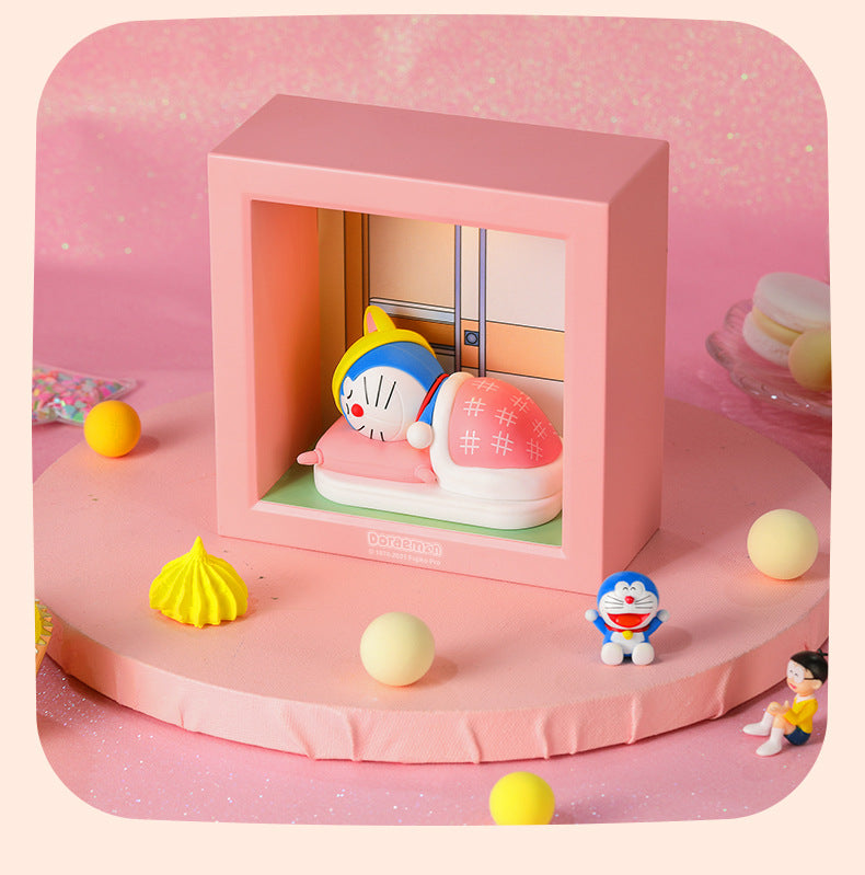 Action Figures Cartoon Bedside Lamp Doraemon Photo Frame Night Light