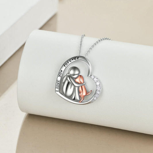 Sterling Silver Keepsake Dog  Lover Memorial Pendant Necklace Gifts