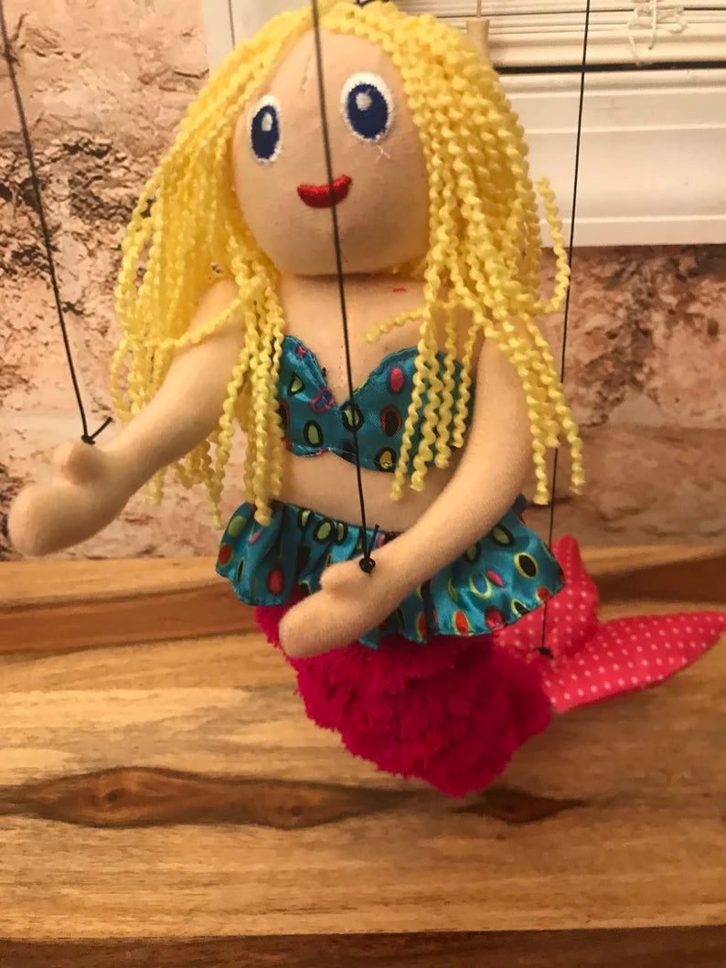 Mermaid puppet marionette