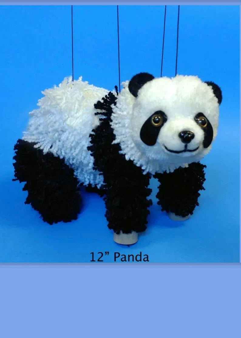 12” Large Panda 4-legged puppet marionette