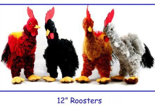 12” Roosters assorted color puppet marionette