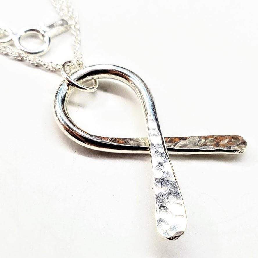 Sterling Silver Awareness Ribbon Necklace