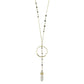 Crystal Halo Y Necklace