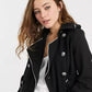 Military Coat with Contrast Buttons (C10215)