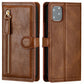 Zipper Wallet Flip Case For iPhone With Wireless Charging Support