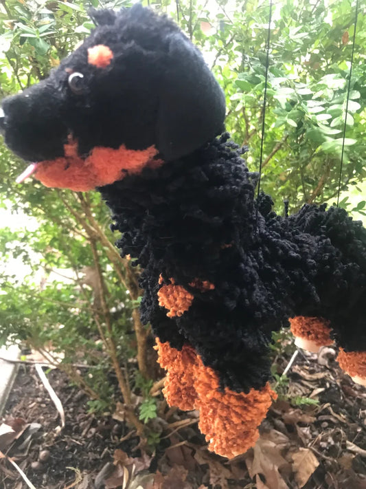 12” Large Rottweiler Dog 4-legged puppet marionette