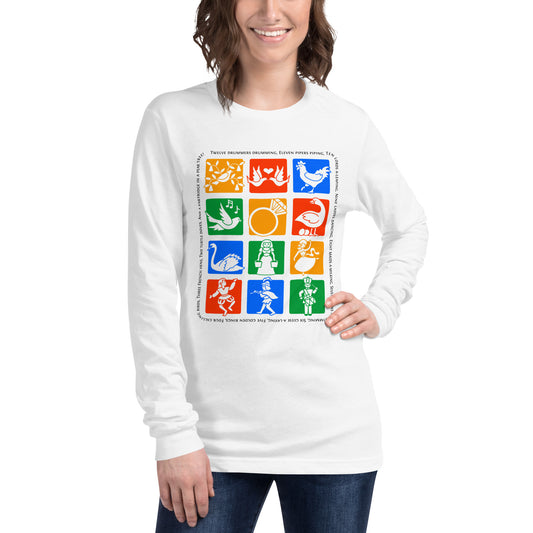 Twelve Days of Christmas: Unisex Long Sleeve Tee