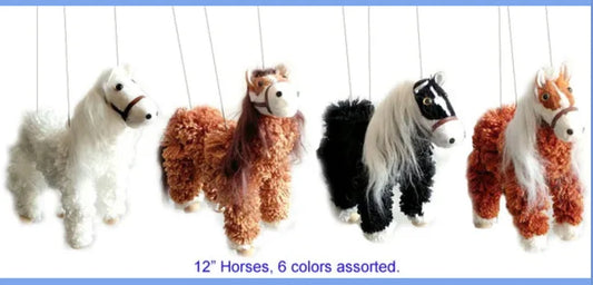 Horses assorted colors 4-legged puppet marionette